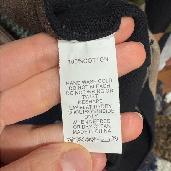 checkered multicoloured sweater cardigan - Picture 9 of 10